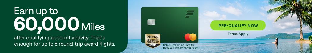 Frontier Airlines World Mastercard offer banner